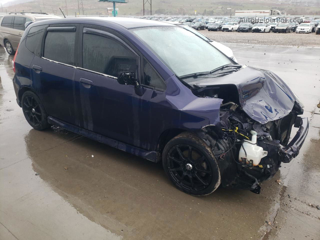 2008 Honda Fit Sport Blue vin: JHMGD37668S058353