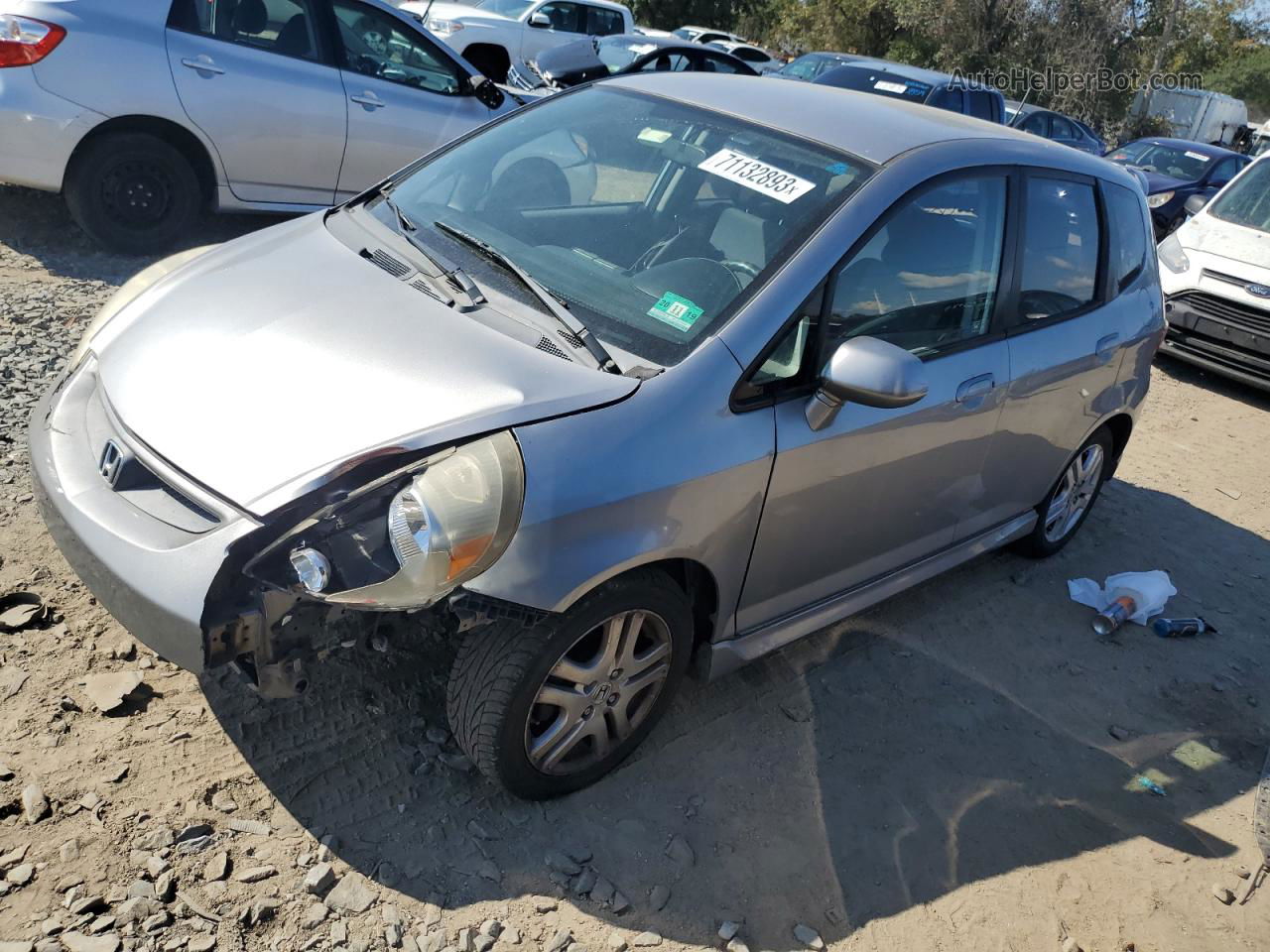 2008 Honda Fit Sport Silver vin: JHMGD37678S012224