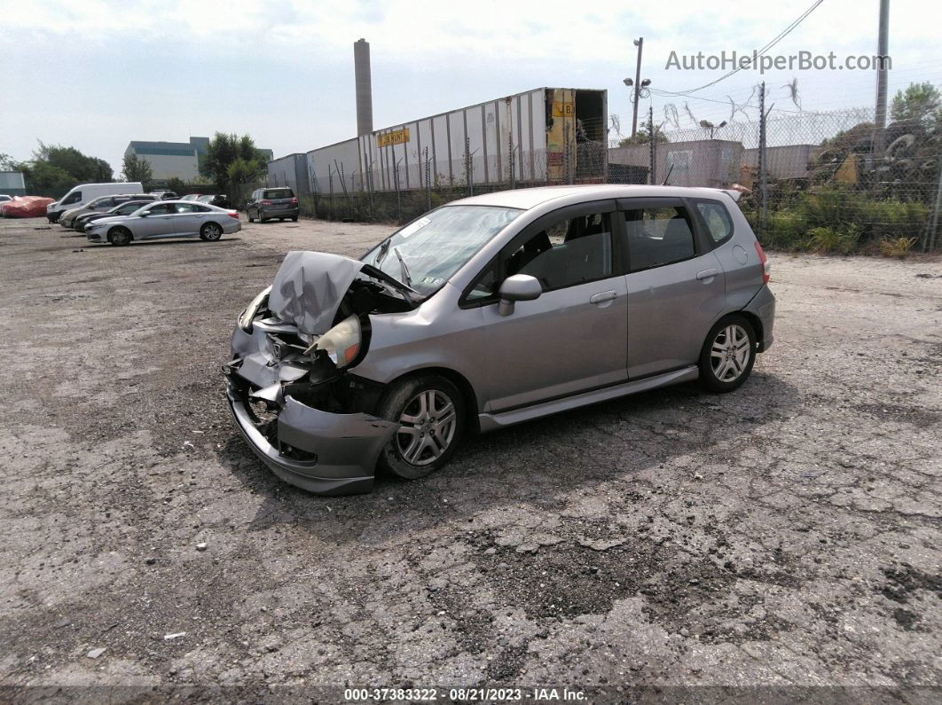 2008 Honda Fit Sport Silver vin: JHMGD37678S022896