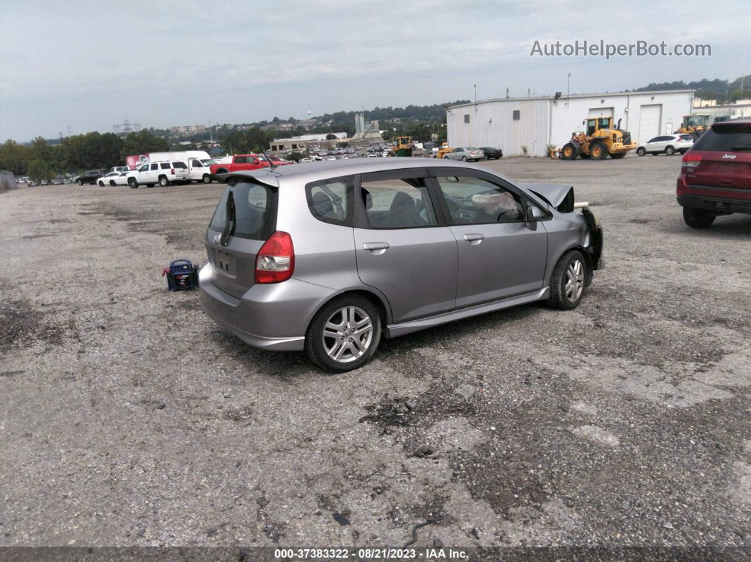 2008 Honda Fit Sport Silver vin: JHMGD37678S022896