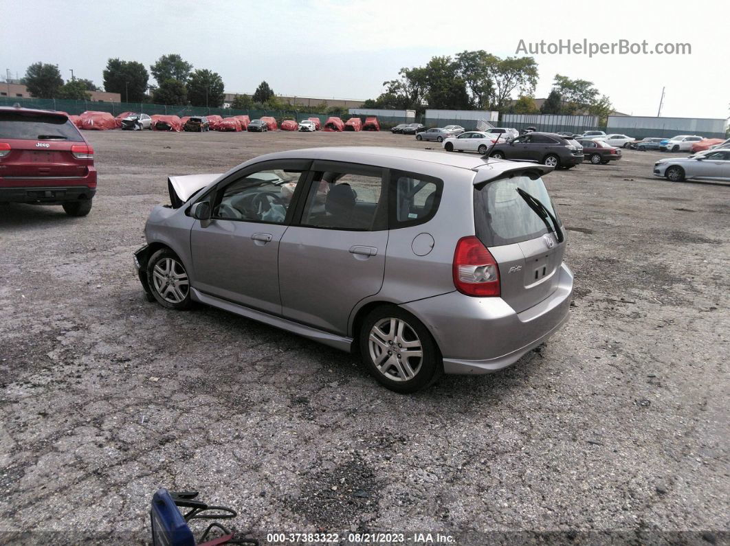 2008 Honda Fit Sport Silver vin: JHMGD37678S022896