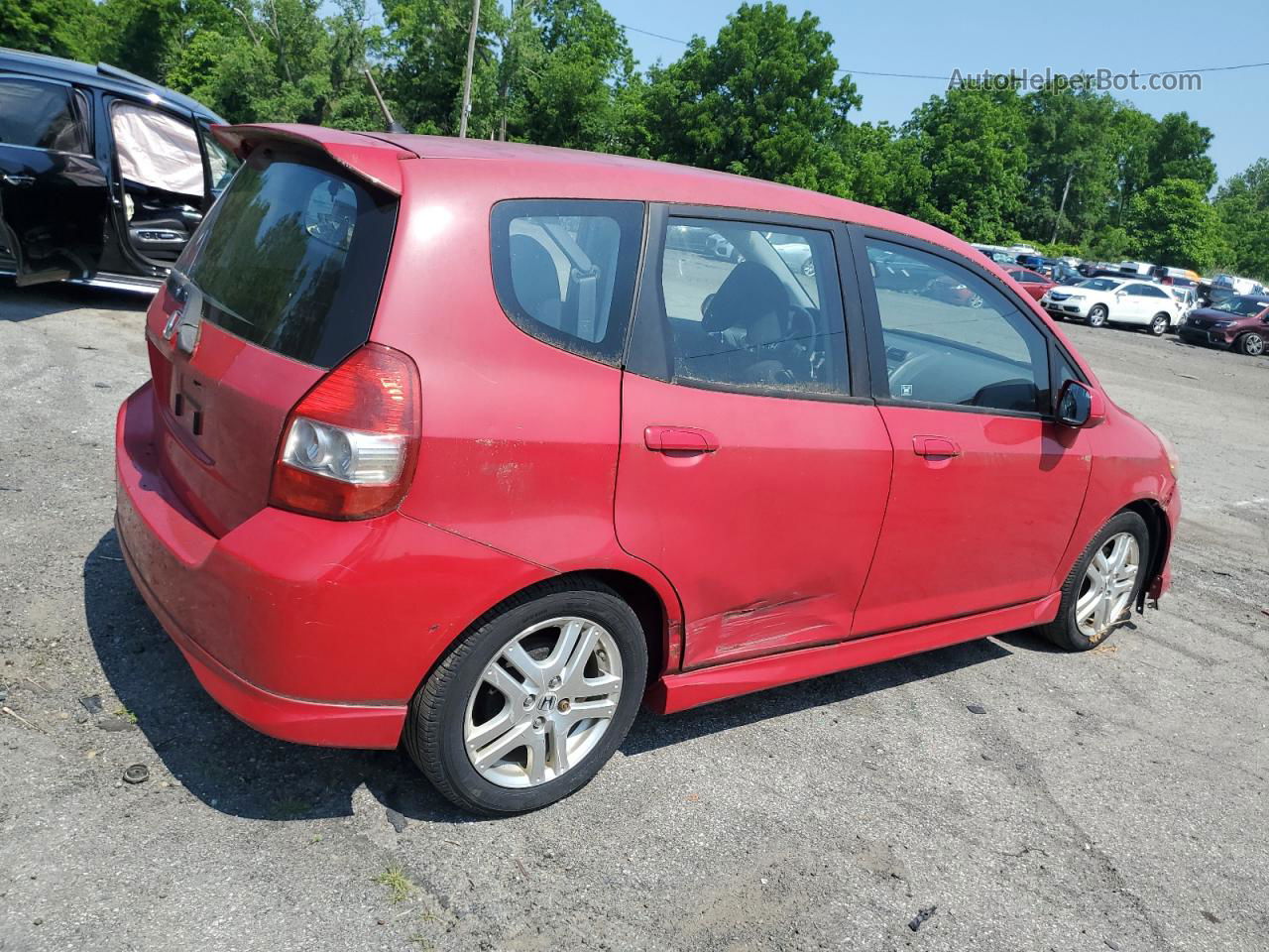 2008 Honda Fit Sport Red vin: JHMGD37678S053274