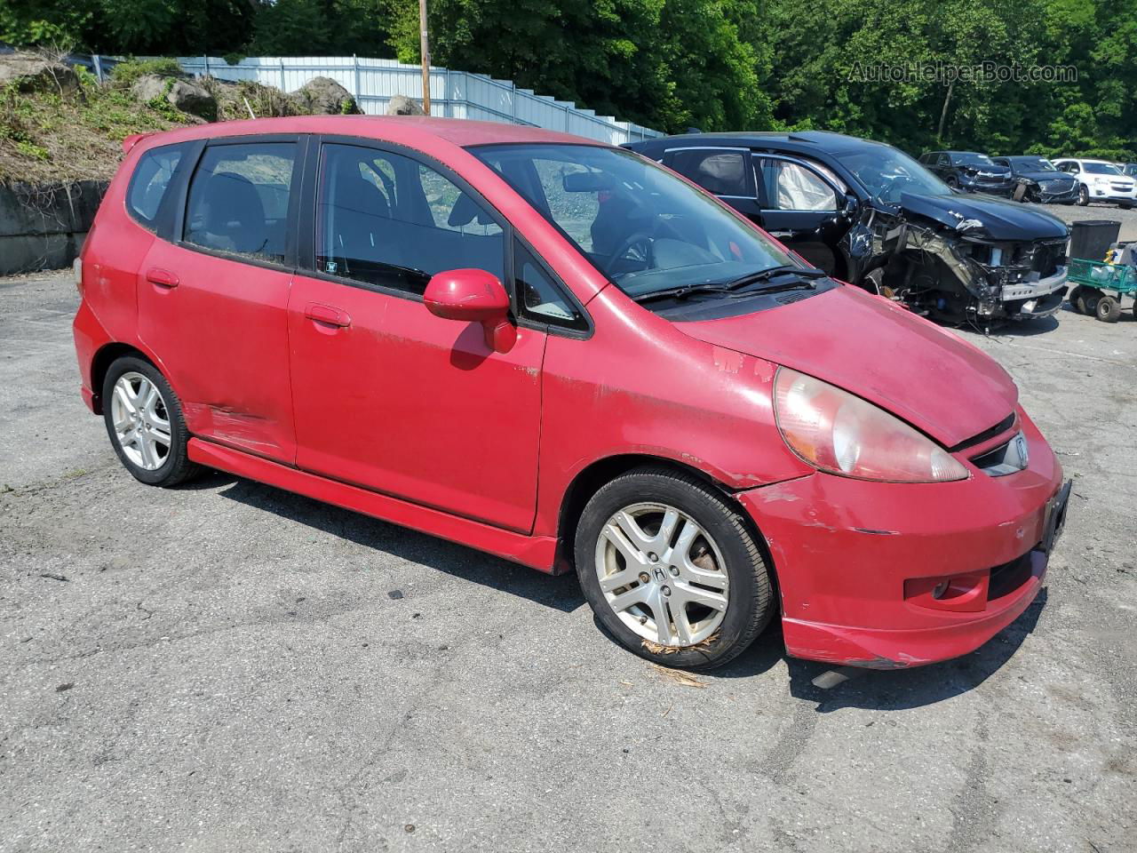 2008 Honda Fit Sport Red vin: JHMGD37678S053274