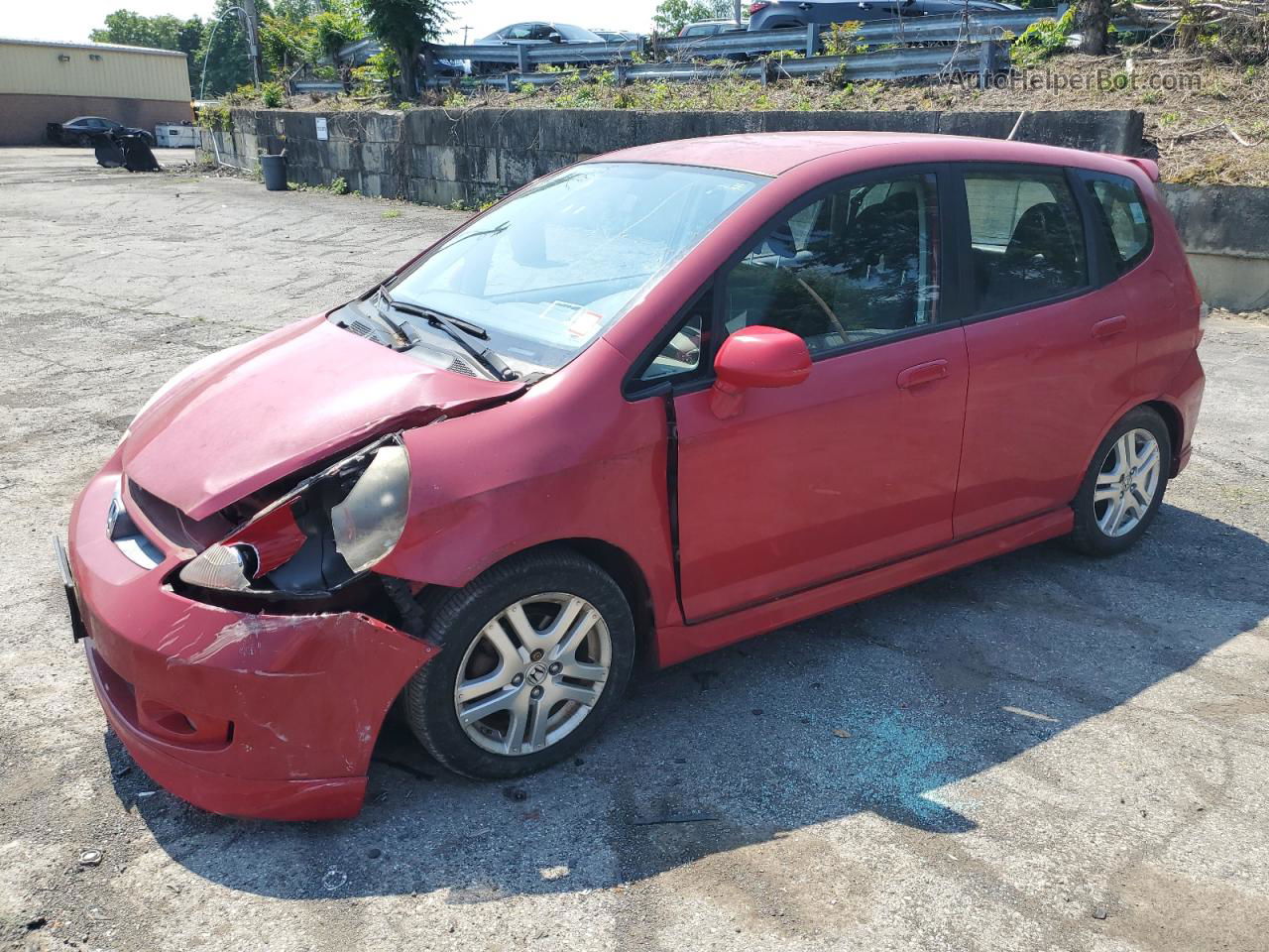 2008 Honda Fit Sport Red vin: JHMGD37678S053274