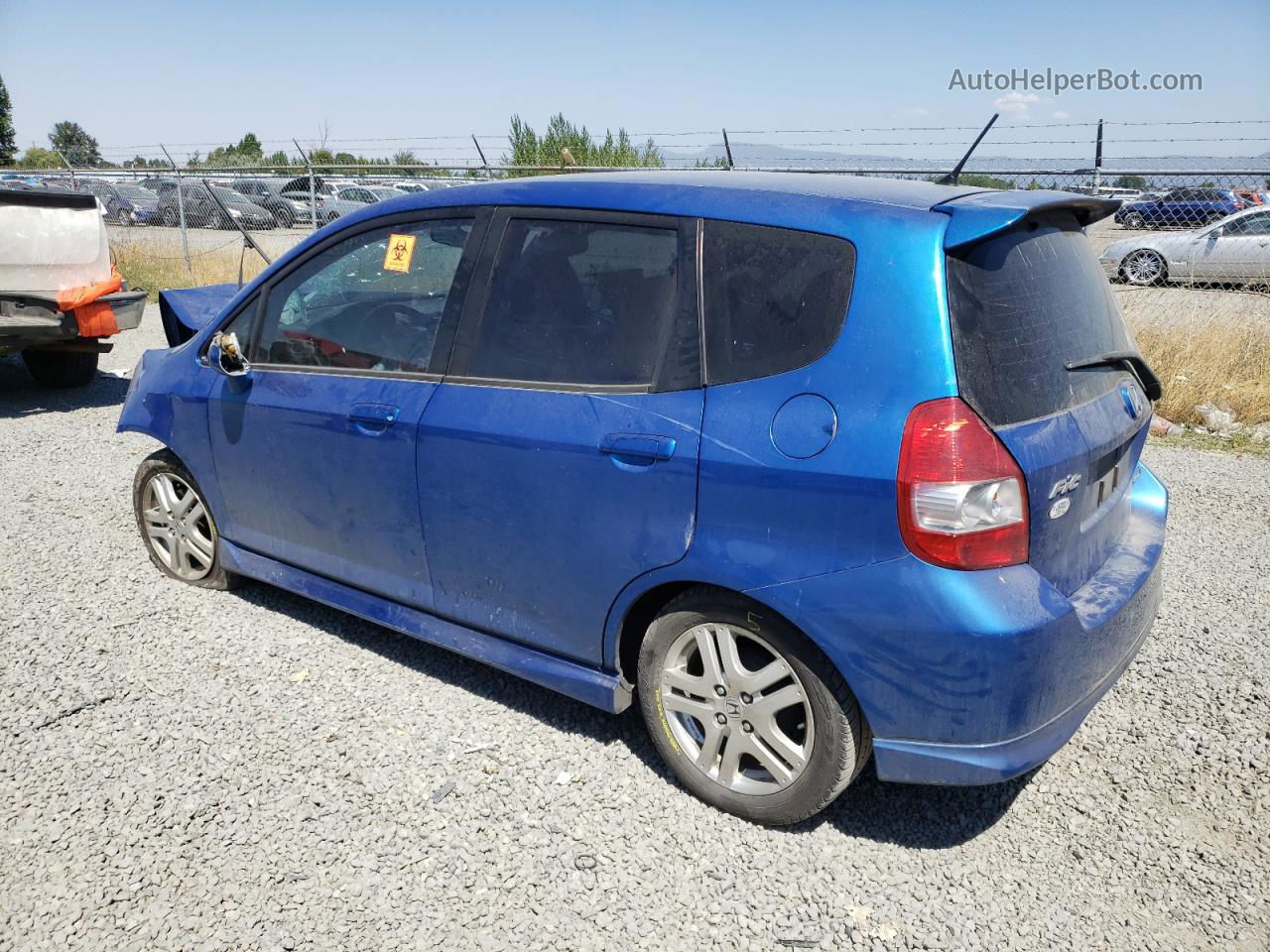 2008 Honda Fit Sport Blue vin: JHMGD37678S059561