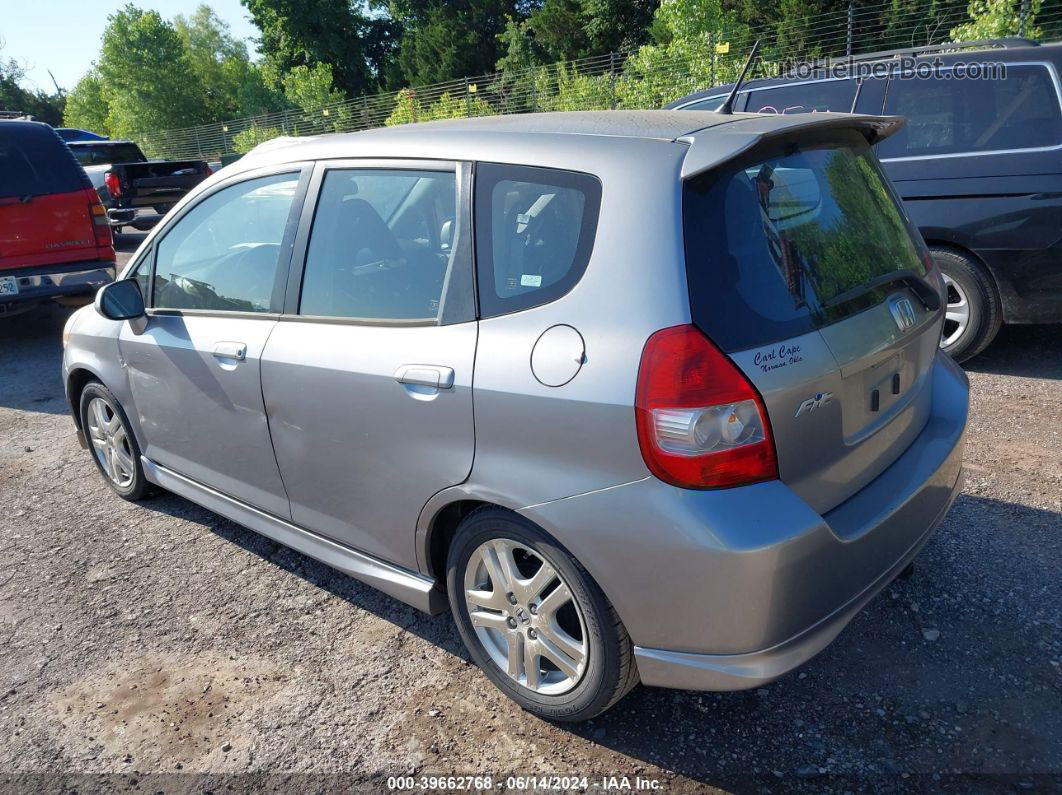 2008 Honda Fit Sport Silver vin: JHMGD37698S007347