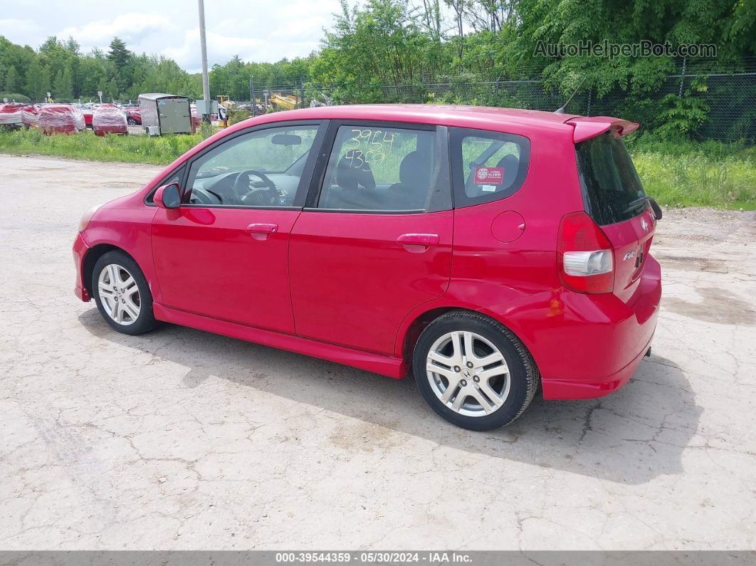 2008 Honda Fit Sport Red vin: JHMGD37698S033303