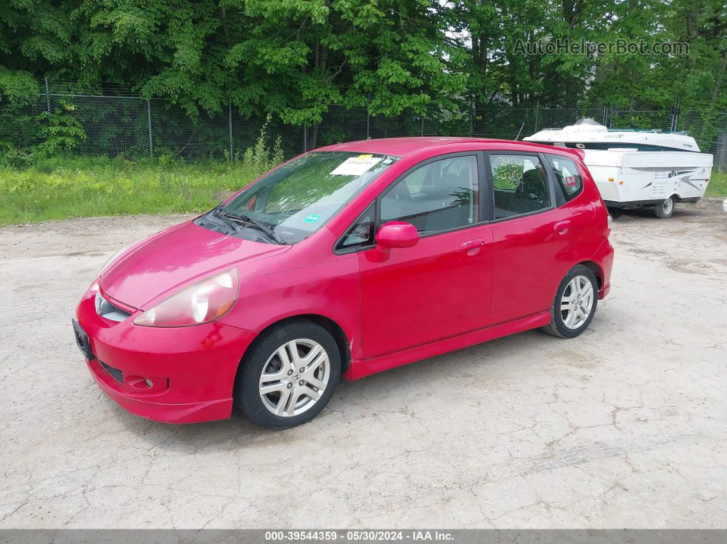 2008 Honda Fit Sport Red vin: JHMGD37698S033303