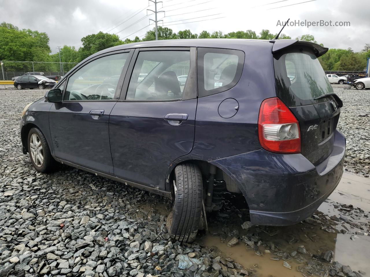 2008 Honda Fit Sport Blue vin: JHMGD376X8S008815