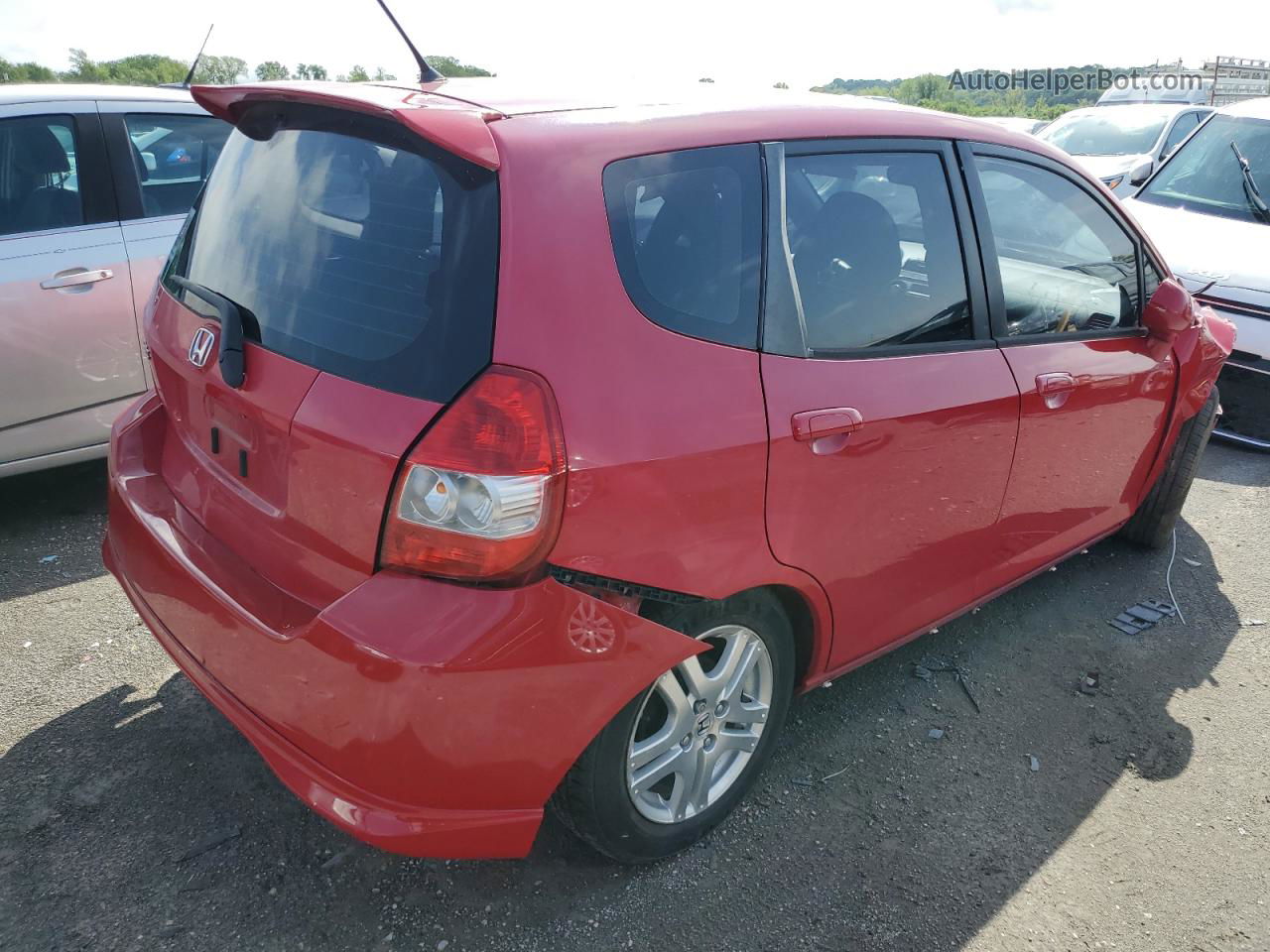 2008 Honda Fit Sport Red vin: JHMGD376X8S061904