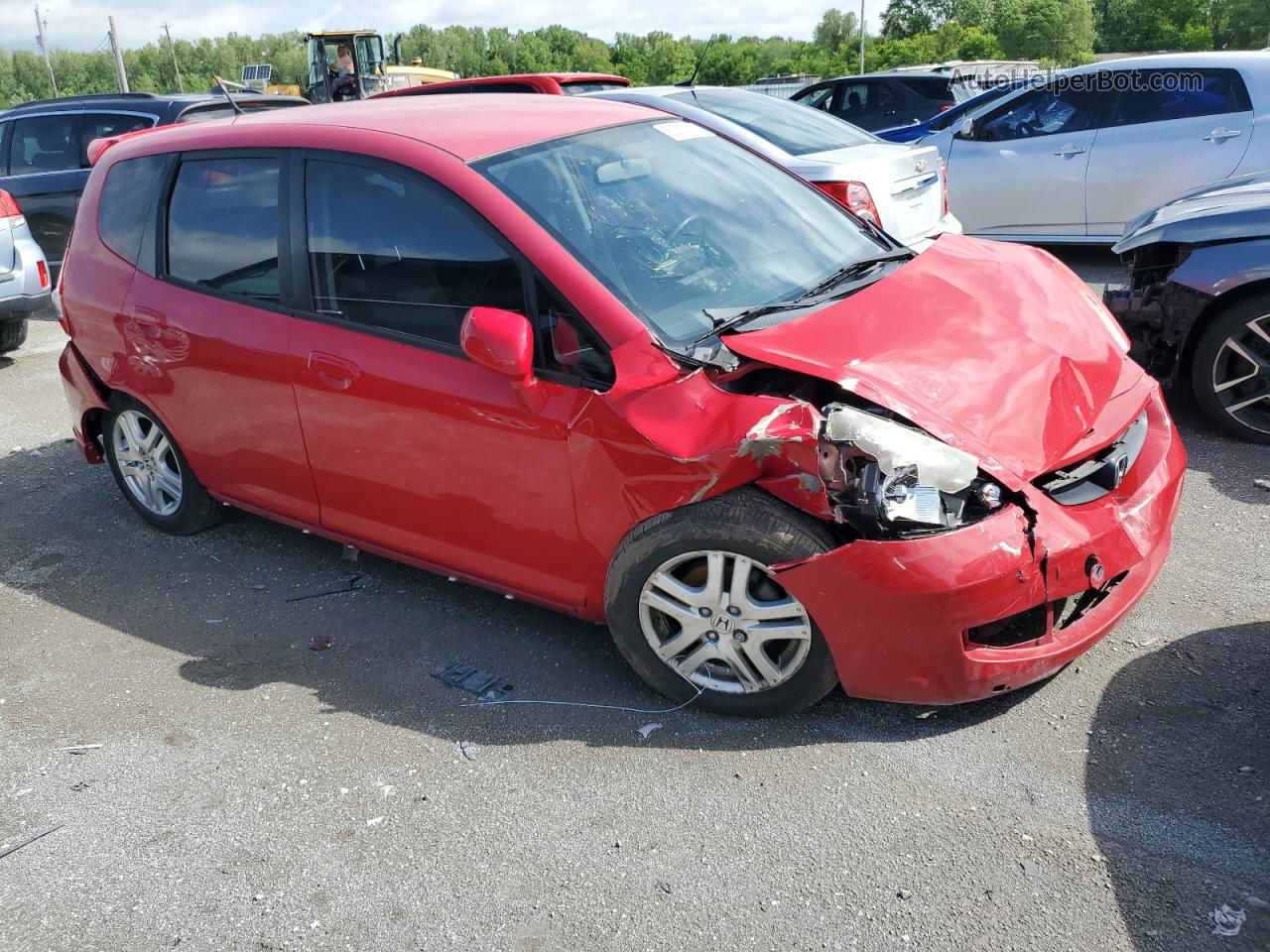 2008 Honda Fit Sport Red vin: JHMGD376X8S061904