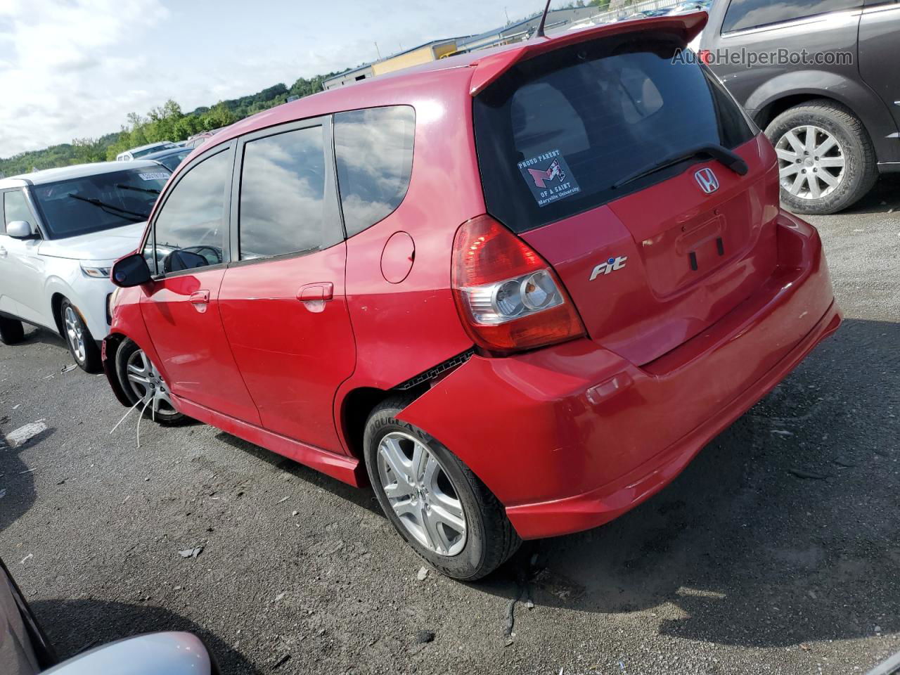 2008 Honda Fit Sport Red vin: JHMGD376X8S061904