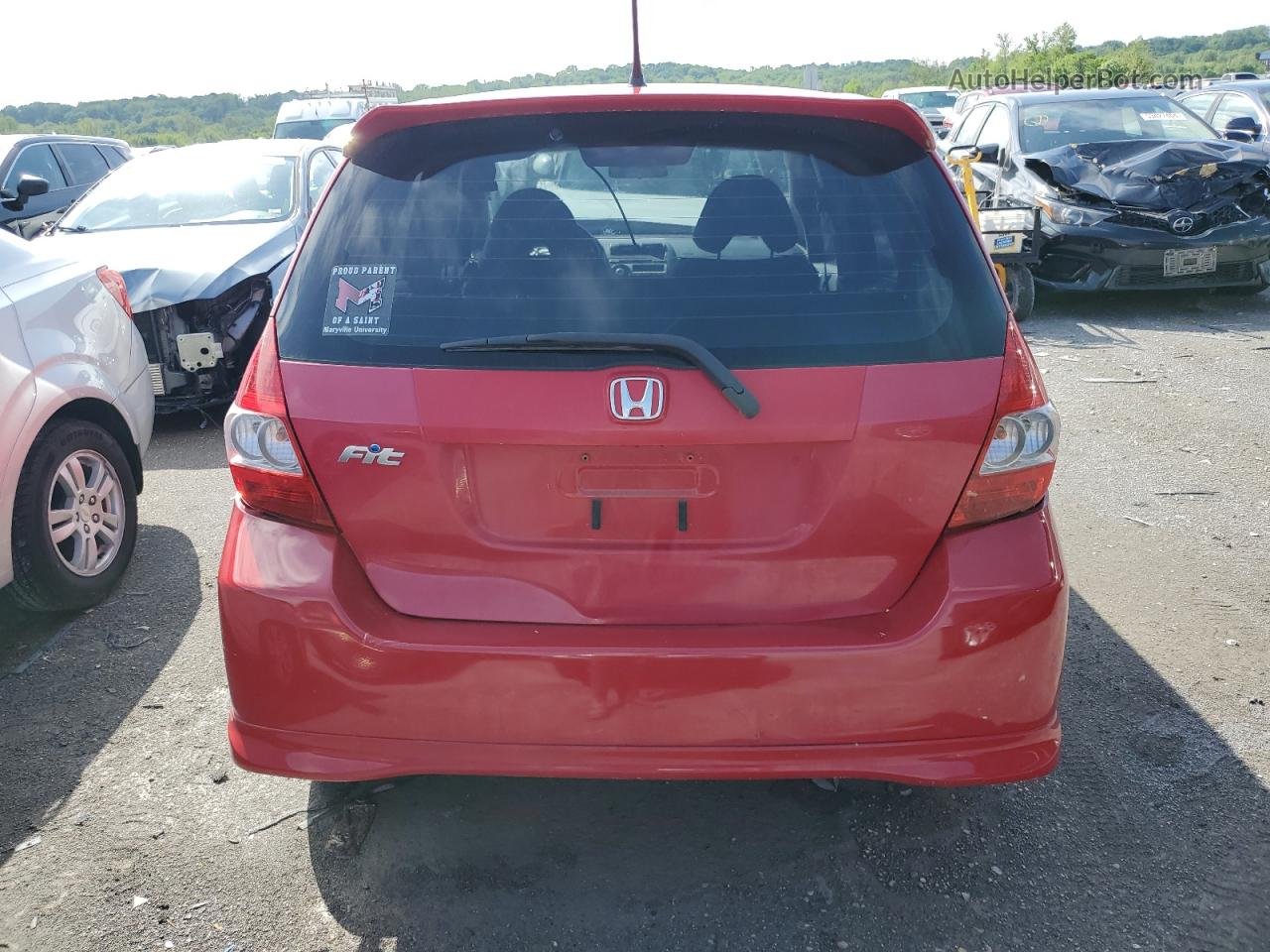 2008 Honda Fit Sport Red vin: JHMGD376X8S061904