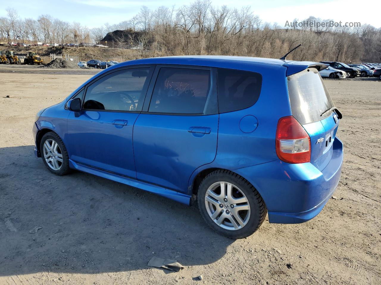 2008 Honda Fit Sport Blue vin: JHMGD376X8S065189