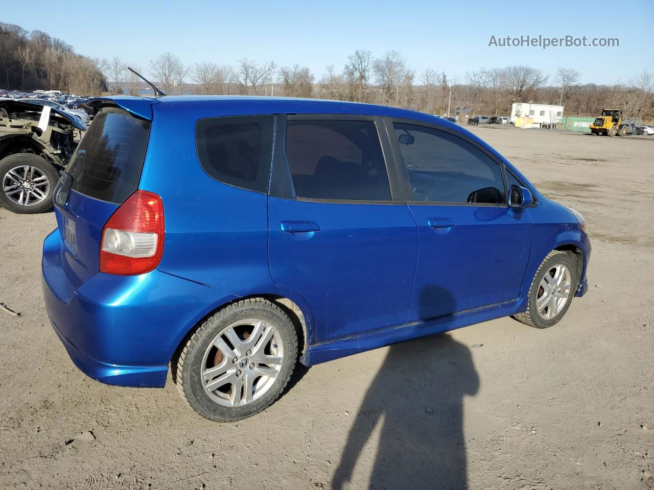 2008 Honda Fit Sport Blue vin: JHMGD376X8S065189