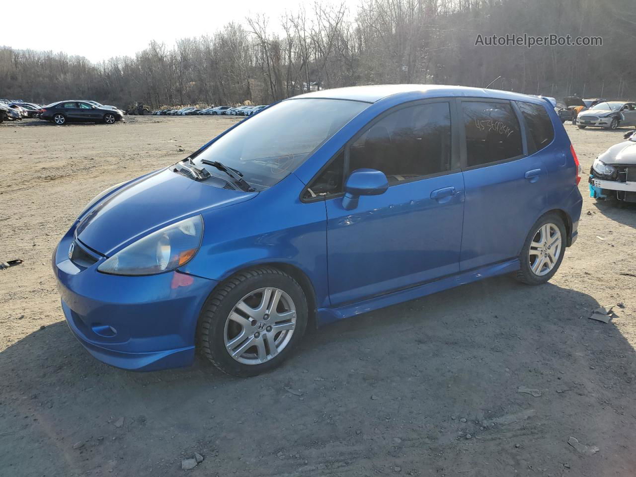 2008 Honda Fit Sport Blue vin: JHMGD376X8S065189