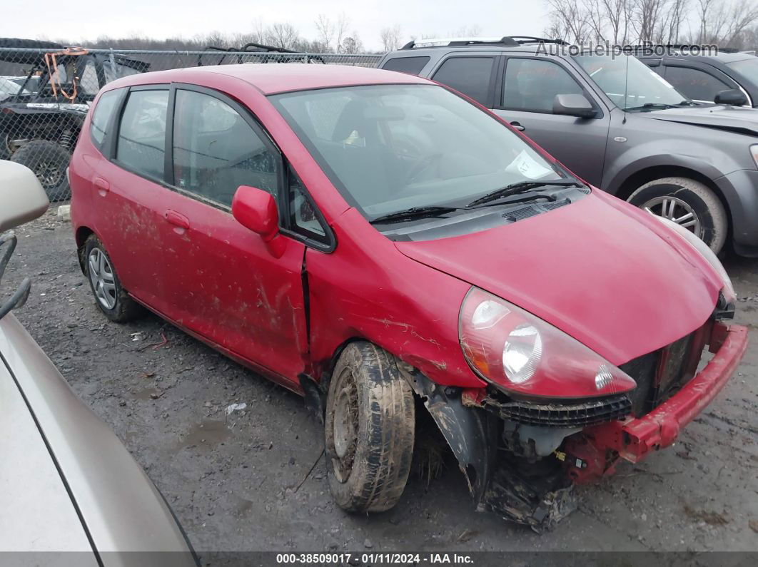 2008 Honda Fit   Red vin: JHMGD38418S058760