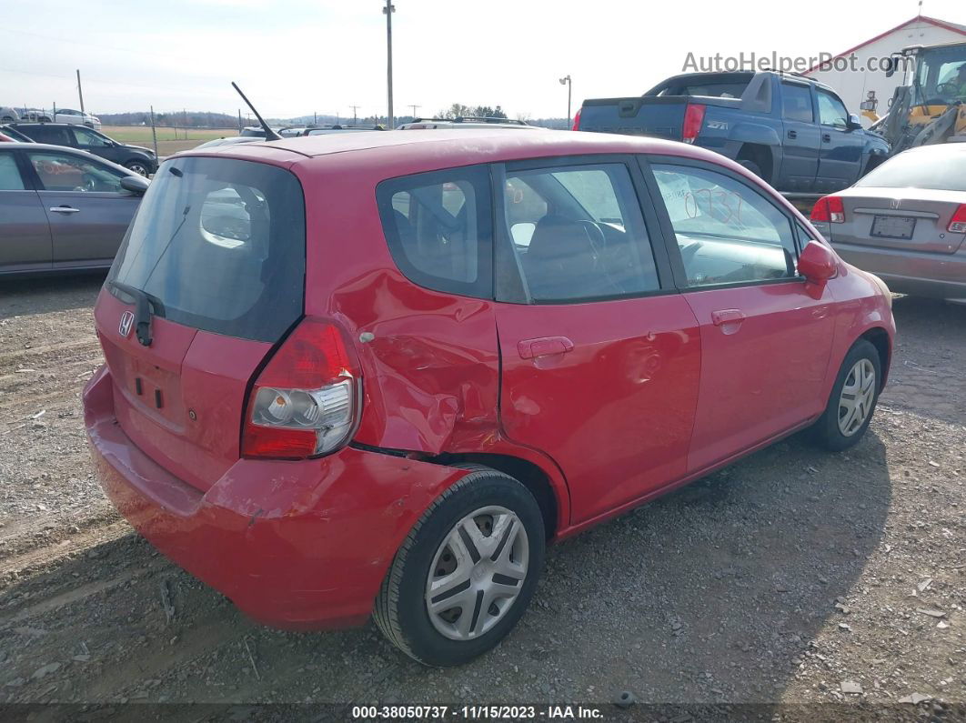 2008 Honda Fit   Red vin: JHMGD38438S003288