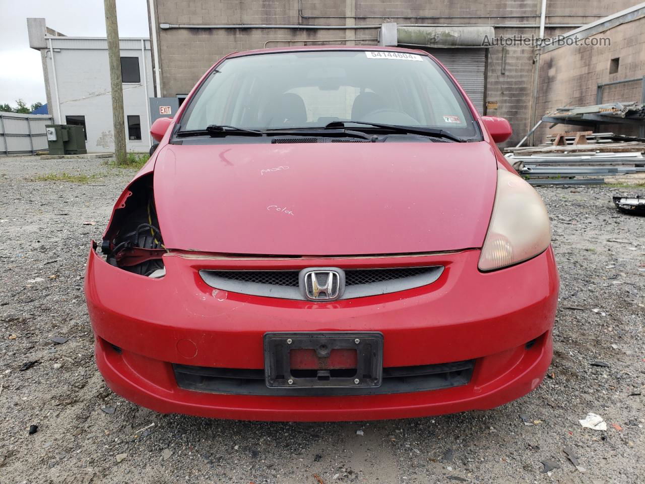 2008 Honda Fit  Red vin: JHMGD38438S040163