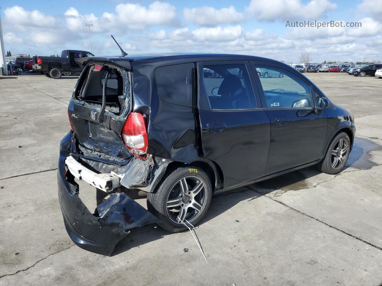 2008 Honda Fit  Black vin: JHMGD38458S037474