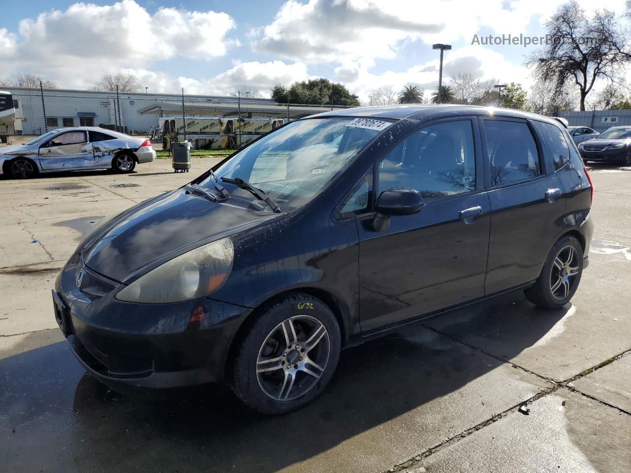 2008 Honda Fit  Black vin: JHMGD38458S037474