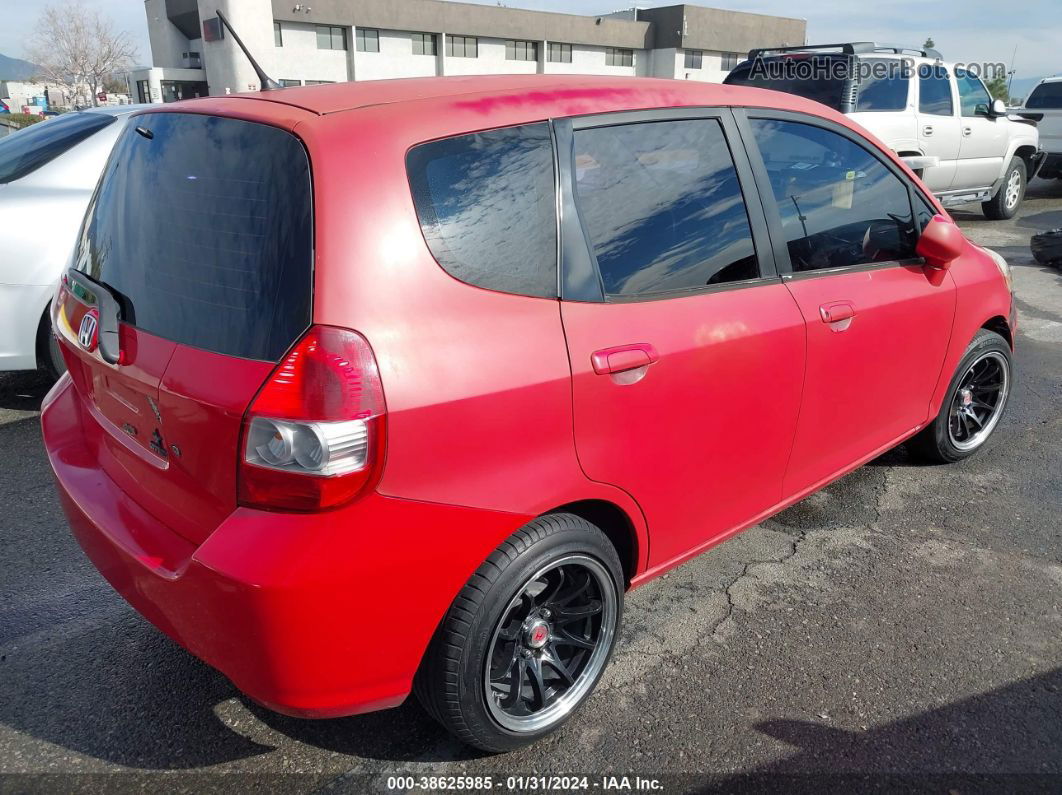 2008 Honda Fit   Red vin: JHMGD38478S034673