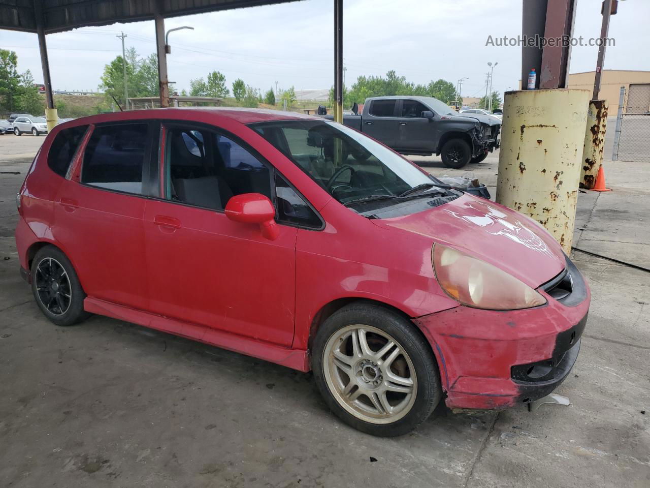 2008 Honda Fit Sport Red vin: JHMGD38608S002021