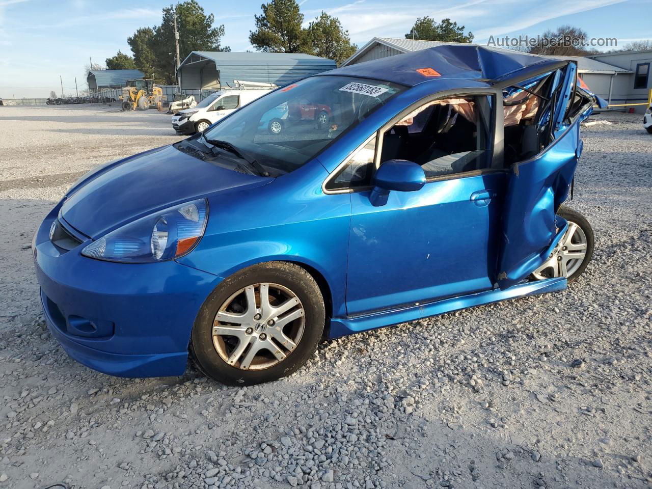 2008 Honda Fit Sport Blue vin: JHMGD38608S013617