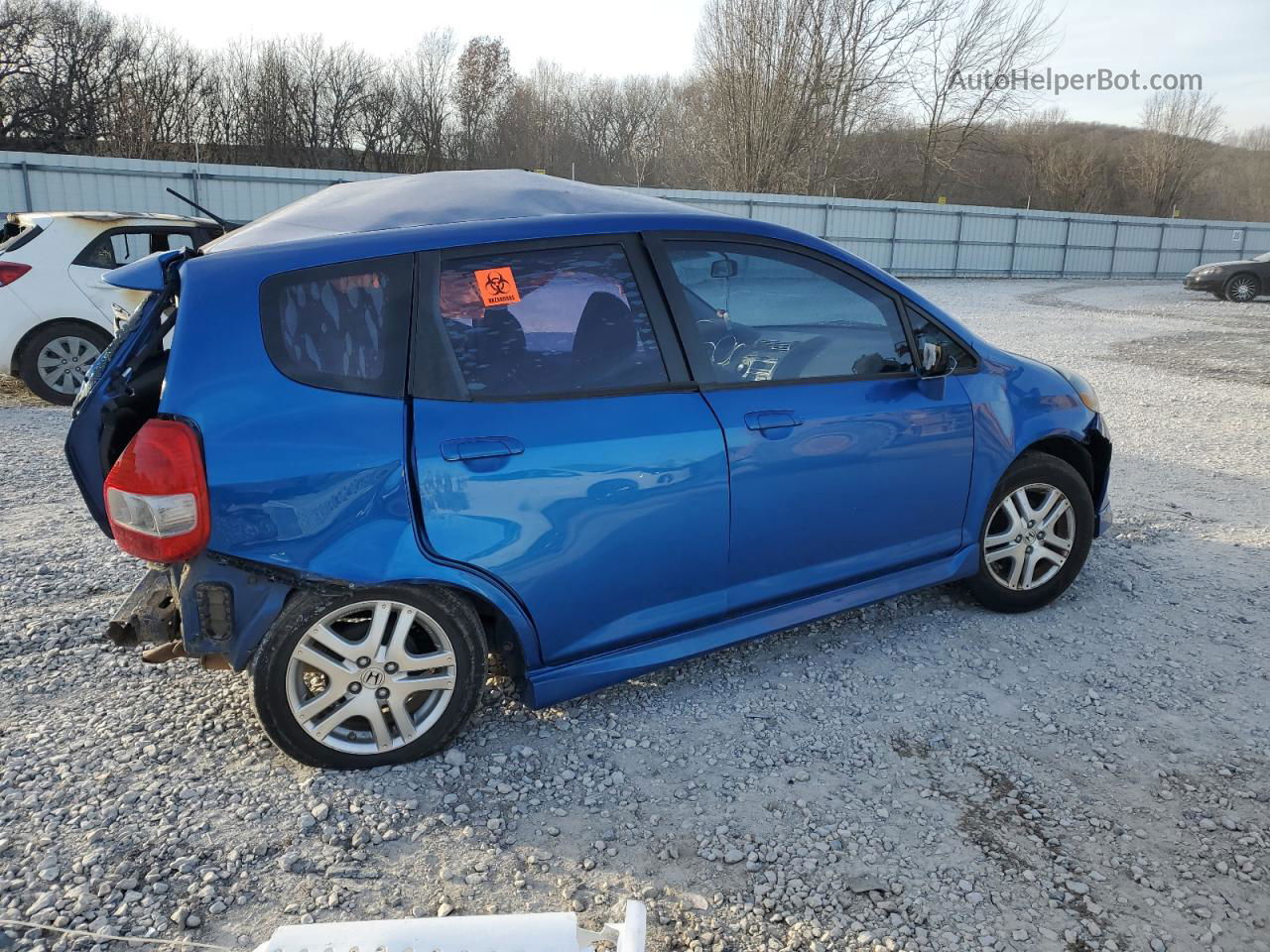 2008 Honda Fit Sport Blue vin: JHMGD38608S013617