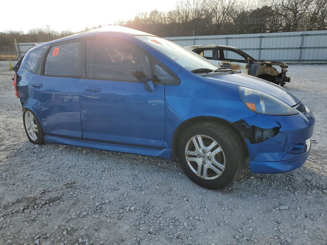 2008 Honda Fit Sport Blue vin: JHMGD38608S013617