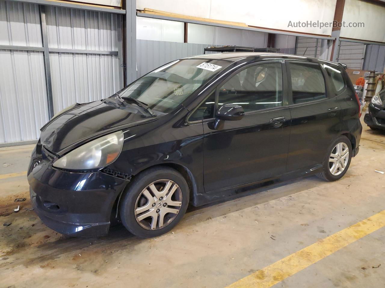 2008 Honda Fit Sport Black vin: JHMGD38608S017098