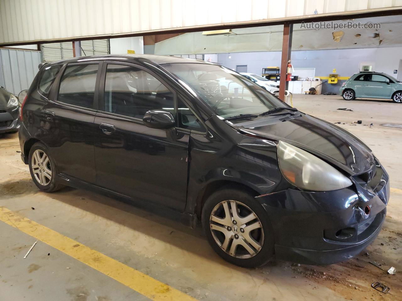 2008 Honda Fit Sport Black vin: JHMGD38608S017098