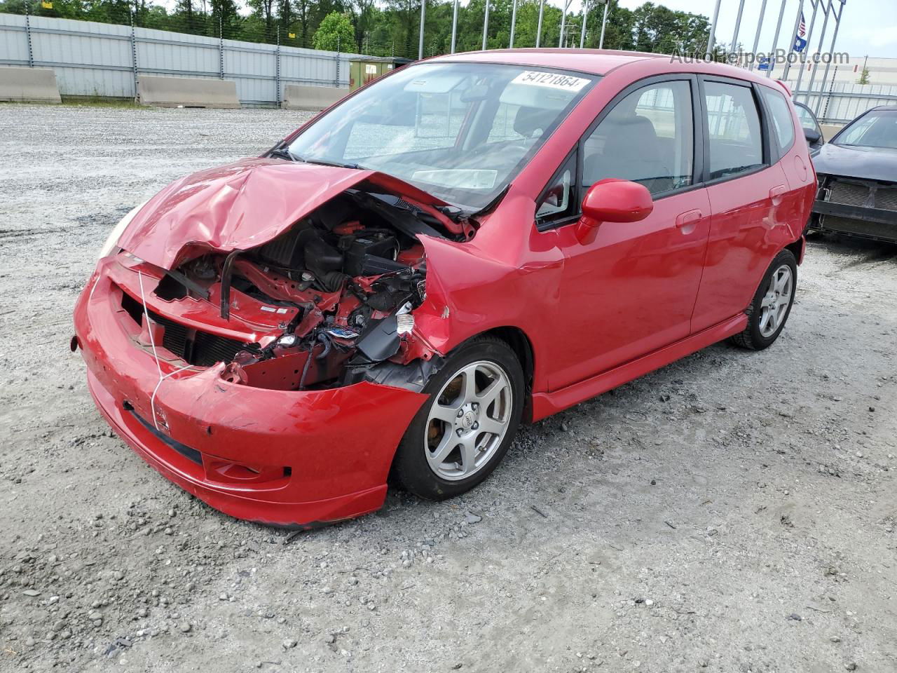 2008 Honda Fit Sport Red vin: JHMGD38618S004523