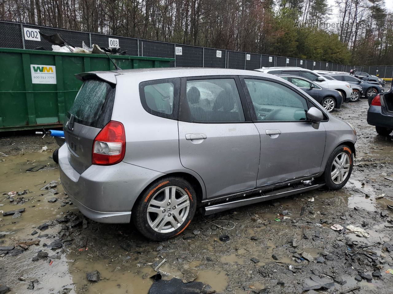 2008 Honda Fit Sport Gray vin: JHMGD38618S064334