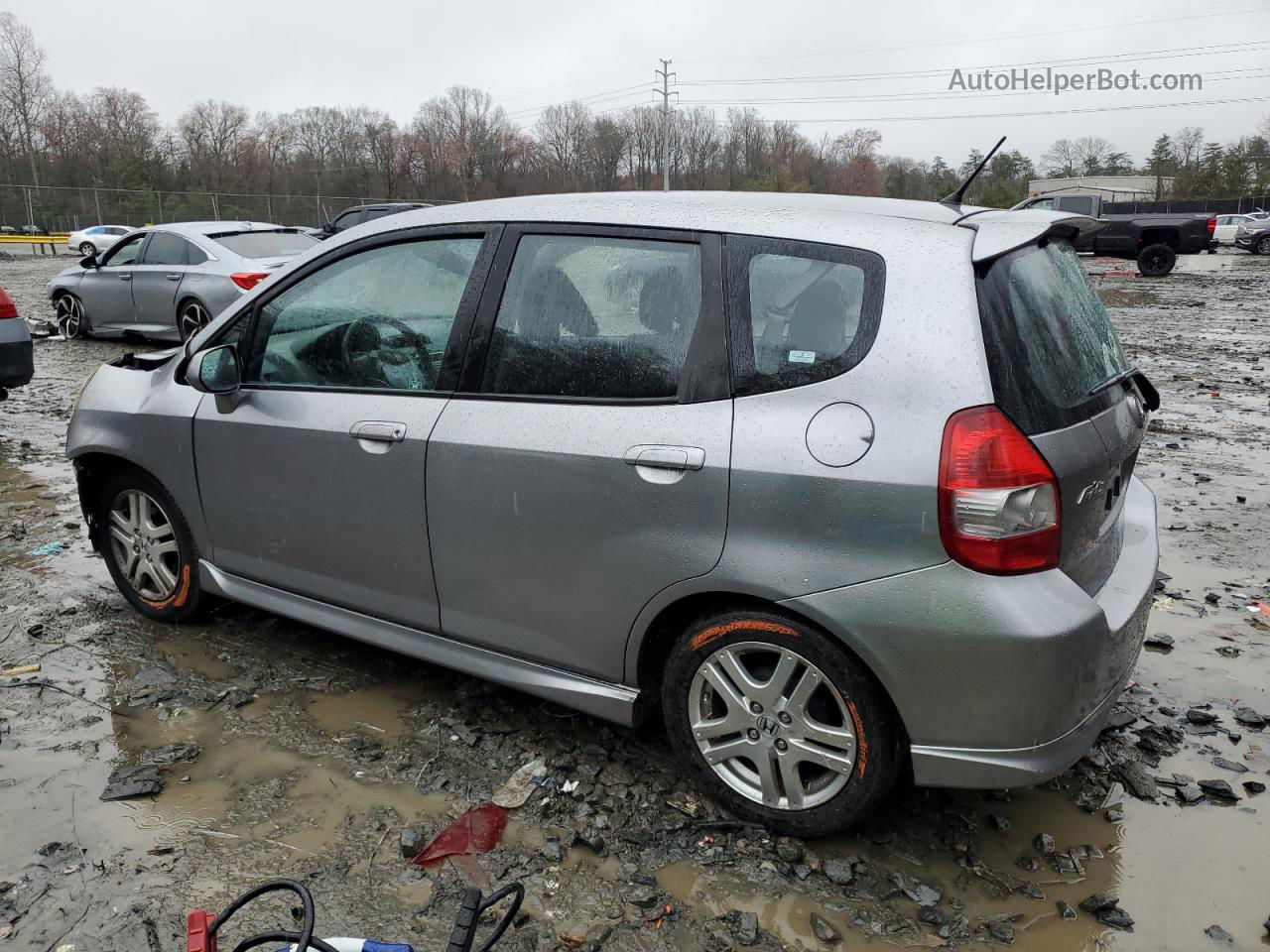 2008 Honda Fit Sport Gray vin: JHMGD38618S064334