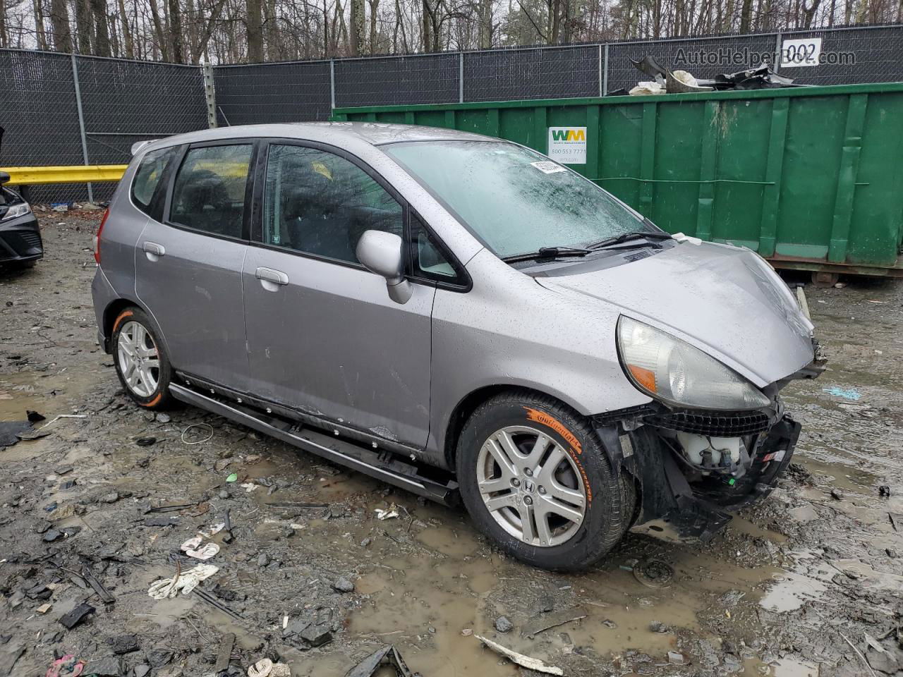 2008 Honda Fit Sport Gray vin: JHMGD38618S064334