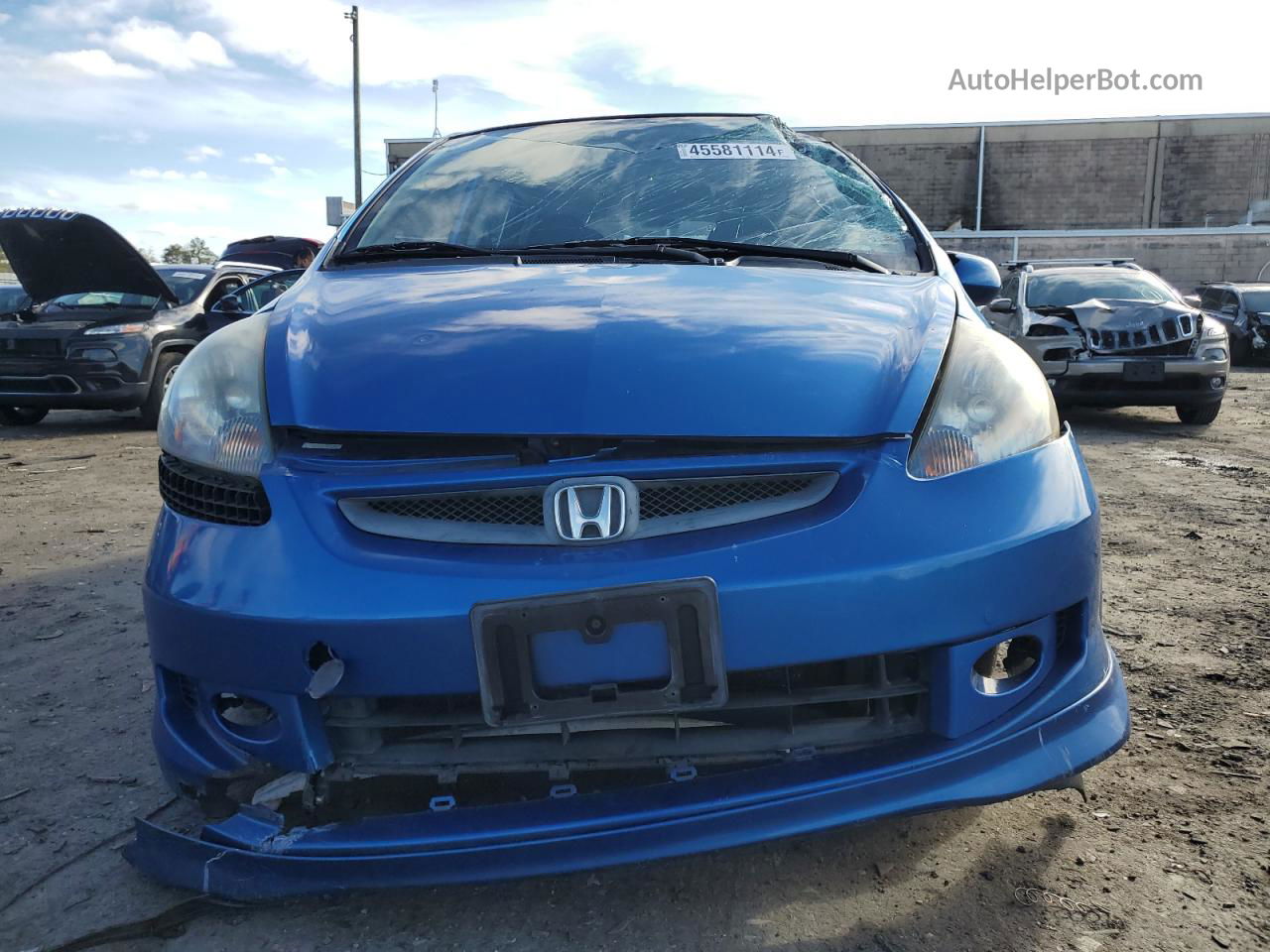 2008 Honda Fit Sport Blue vin: JHMGD38618S070991