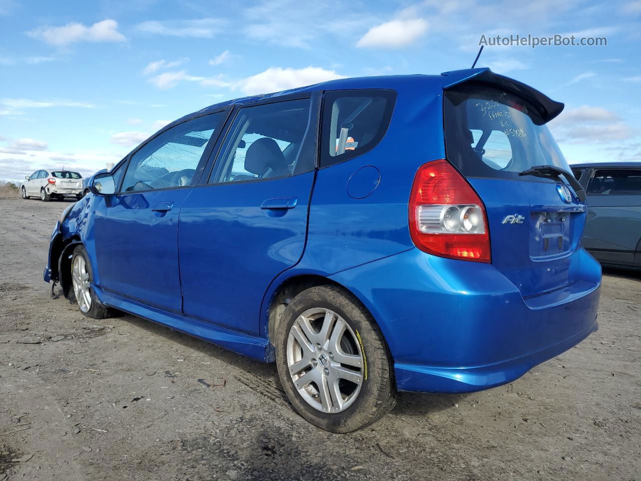 2008 Honda Fit Sport Blue vin: JHMGD38618S070991