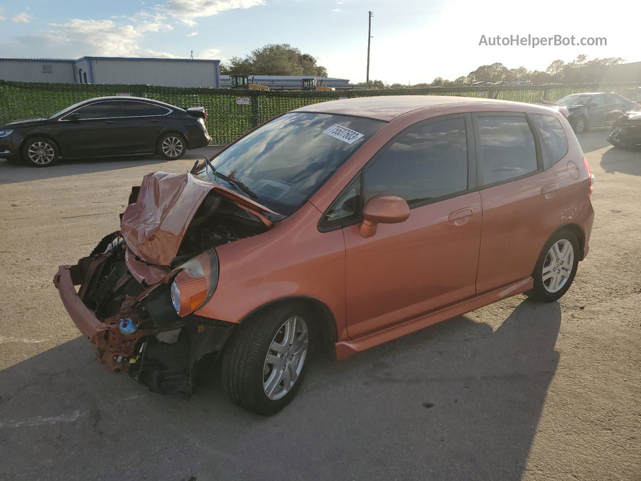 2008 Honda Fit Sport Orange vin: JHMGD38628S004496