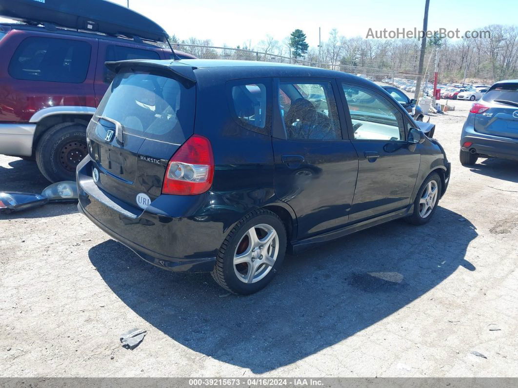 2008 Honda Fit Sport Black vin: JHMGD38628S031584