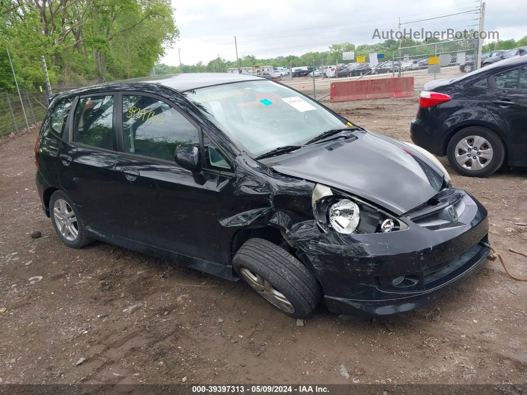 2008 Honda Fit Sport Black vin: JHMGD38628S044044