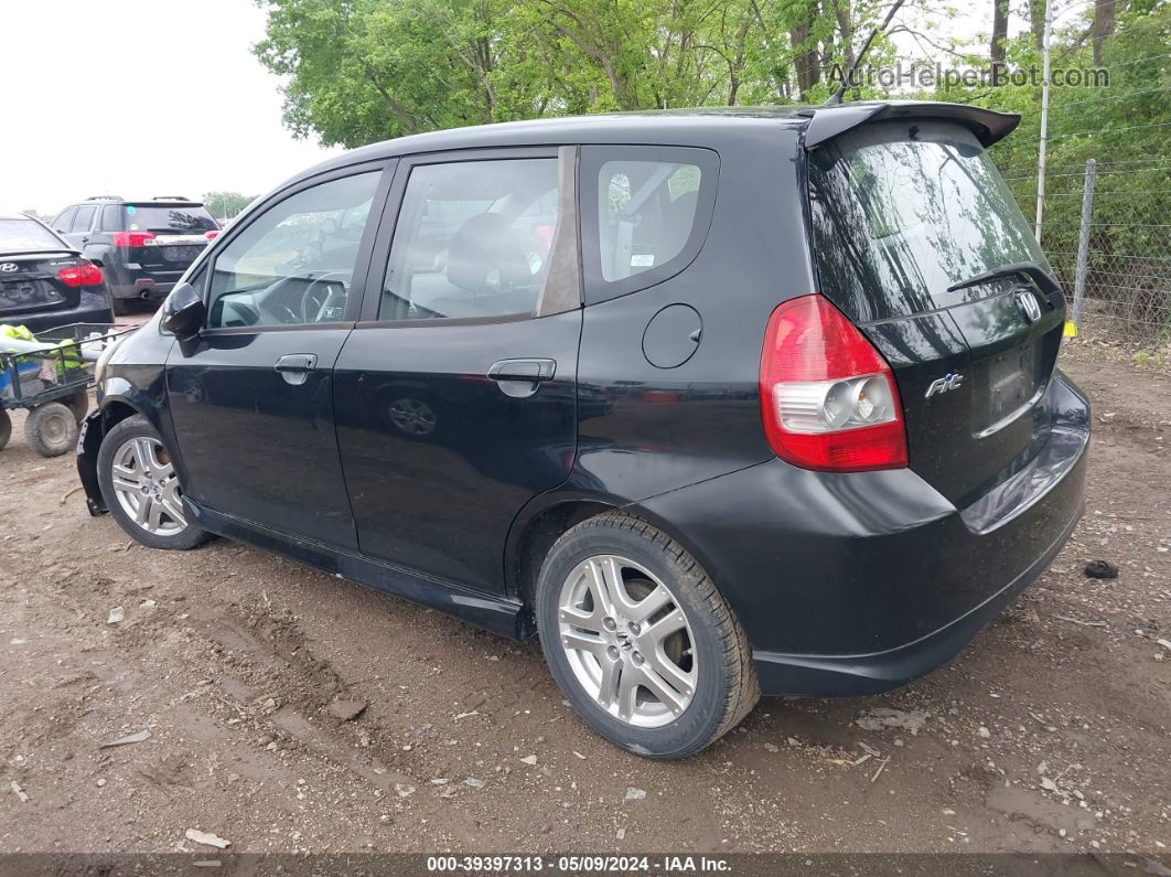 2008 Honda Fit Sport Black vin: JHMGD38628S044044