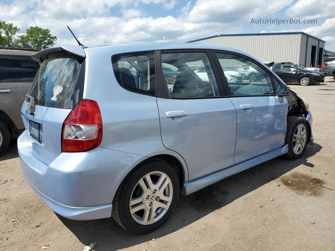 2008 Honda Fit Sport Blue vin: JHMGD38628S057375