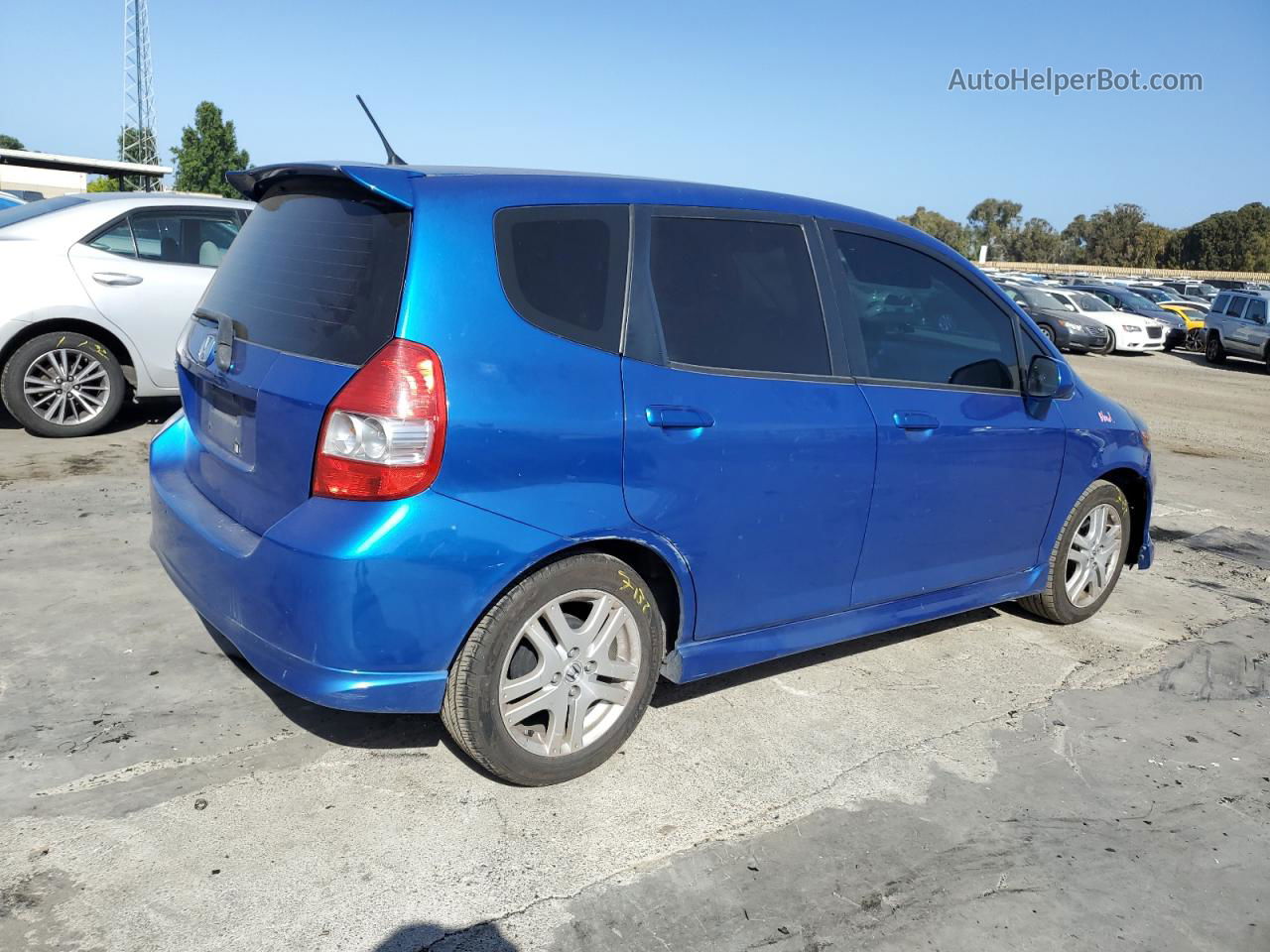 2008 Honda Fit Sport Blue vin: JHMGD38628S071079