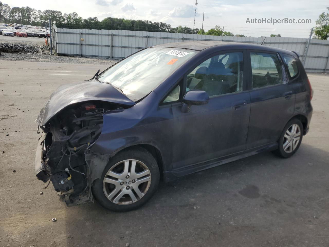 2008 Honda Fit Sport Blue vin: JHMGD38638S014941