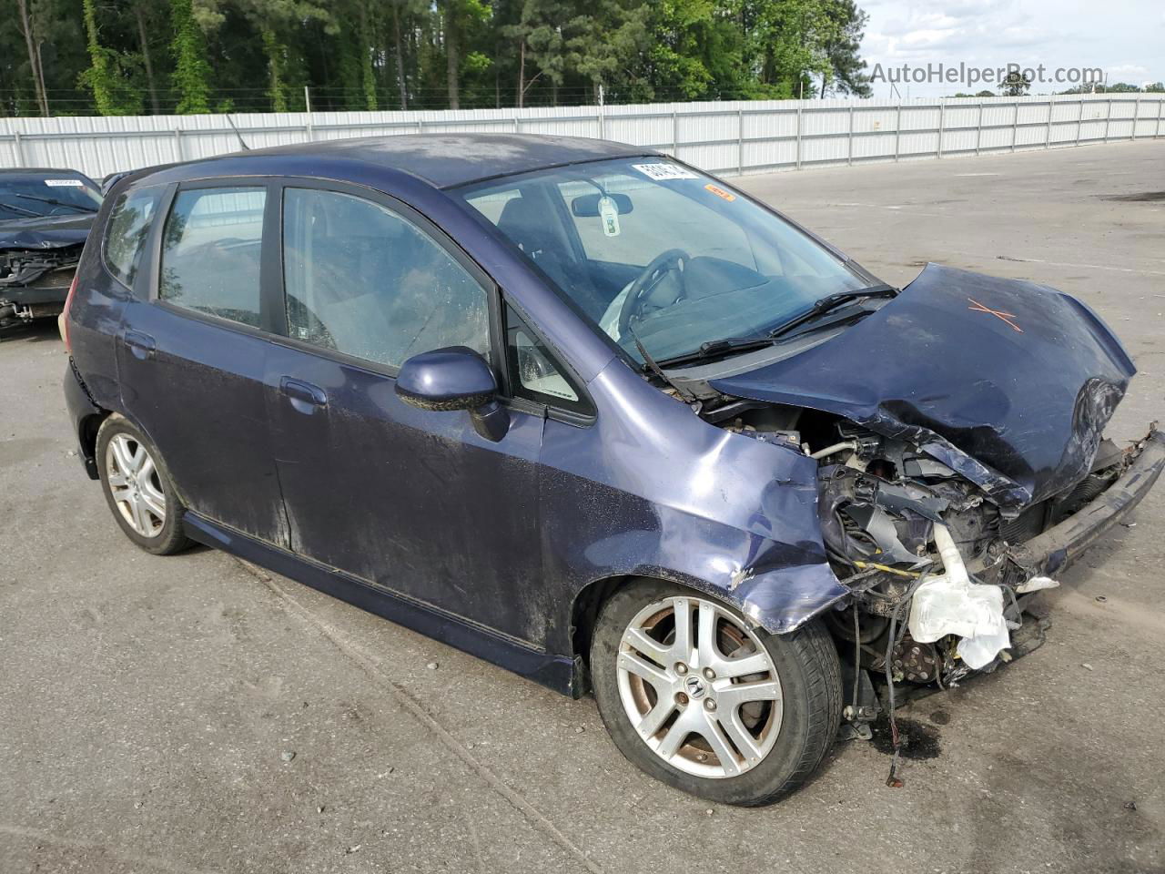 2008 Honda Fit Sport Blue vin: JHMGD38638S014941