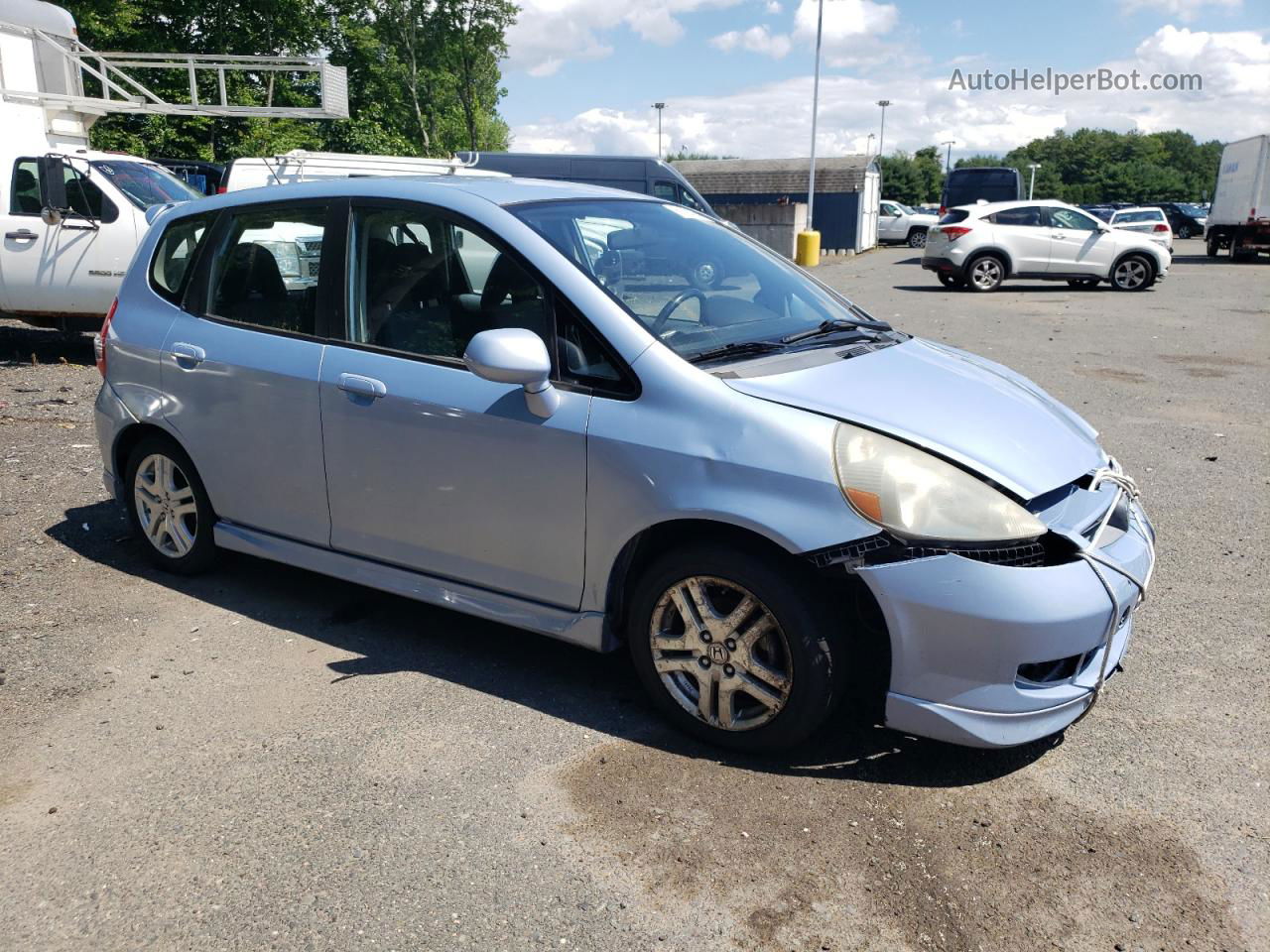 2008 Honda Fit Sport Синий vin: JHMGD38638S033828