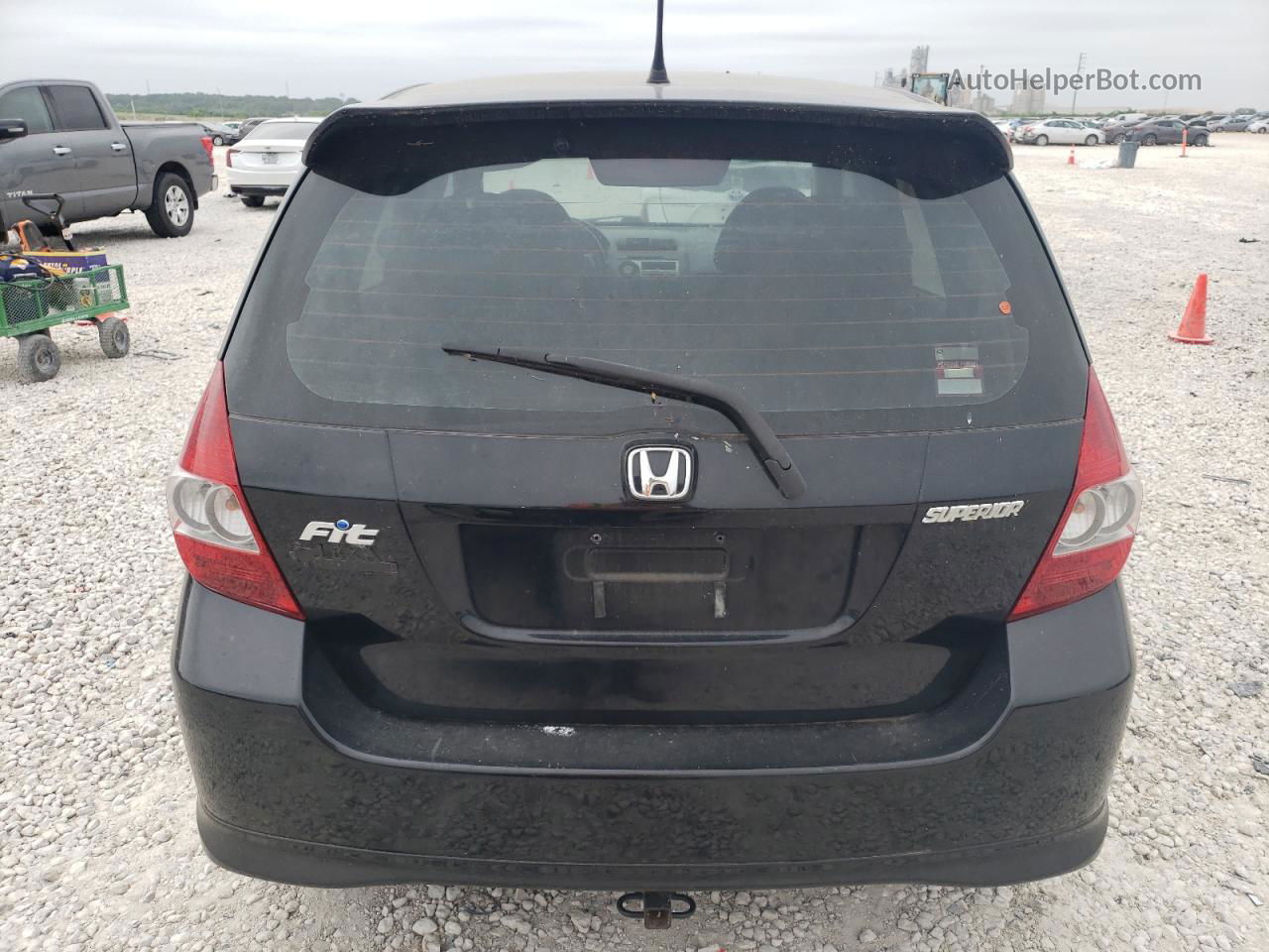 2008 Honda Fit Sport Black vin: JHMGD38638S054646