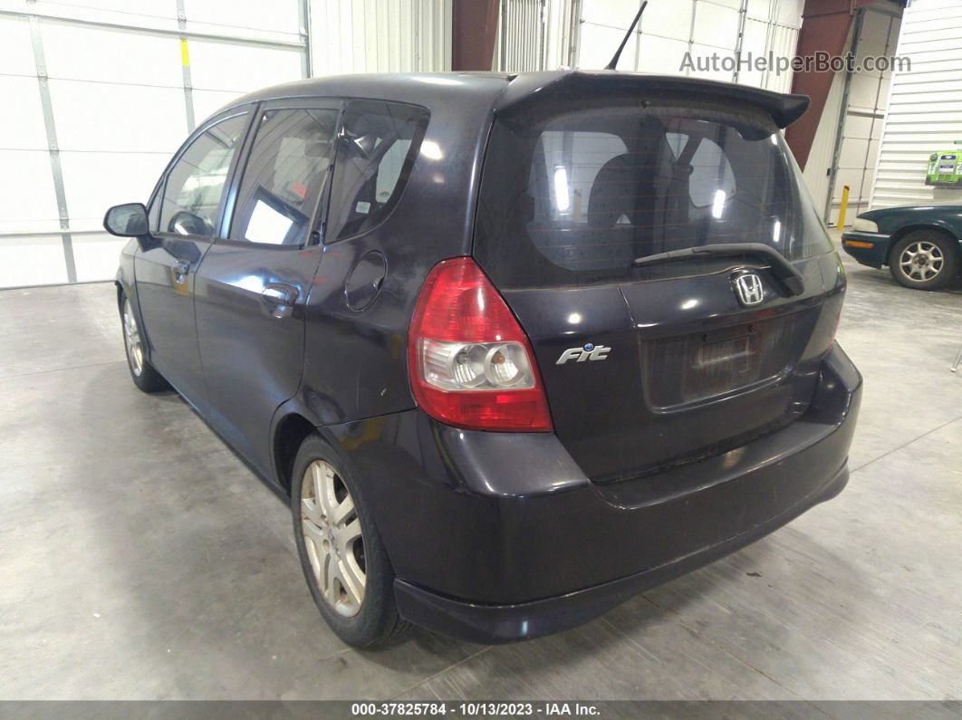 2008 Honda Fit Sport Black vin: JHMGD38638S055814