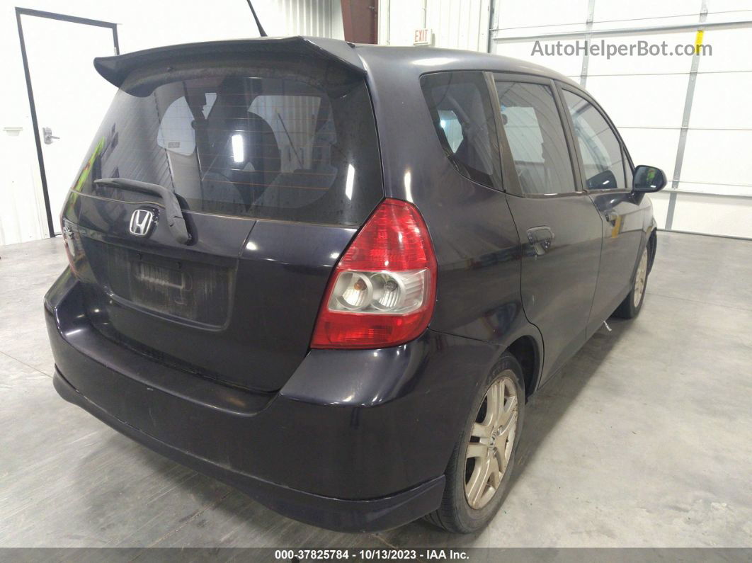 2008 Honda Fit Sport Black vin: JHMGD38638S055814